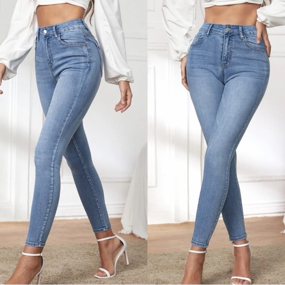 Premium dark wash skinny jeans - Picture 4 of 9